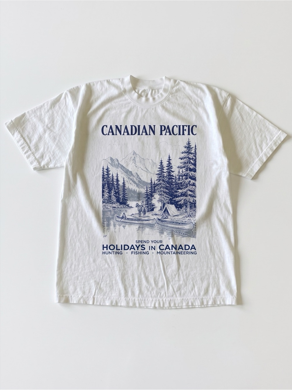 Canadian Pacific Holidays In Canada Vintage Travel White T-Shirt